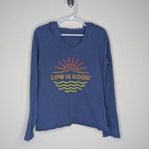 Life Is Good Sun Waves Hoodie Shirt M